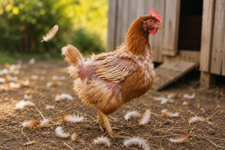 La mue des poules