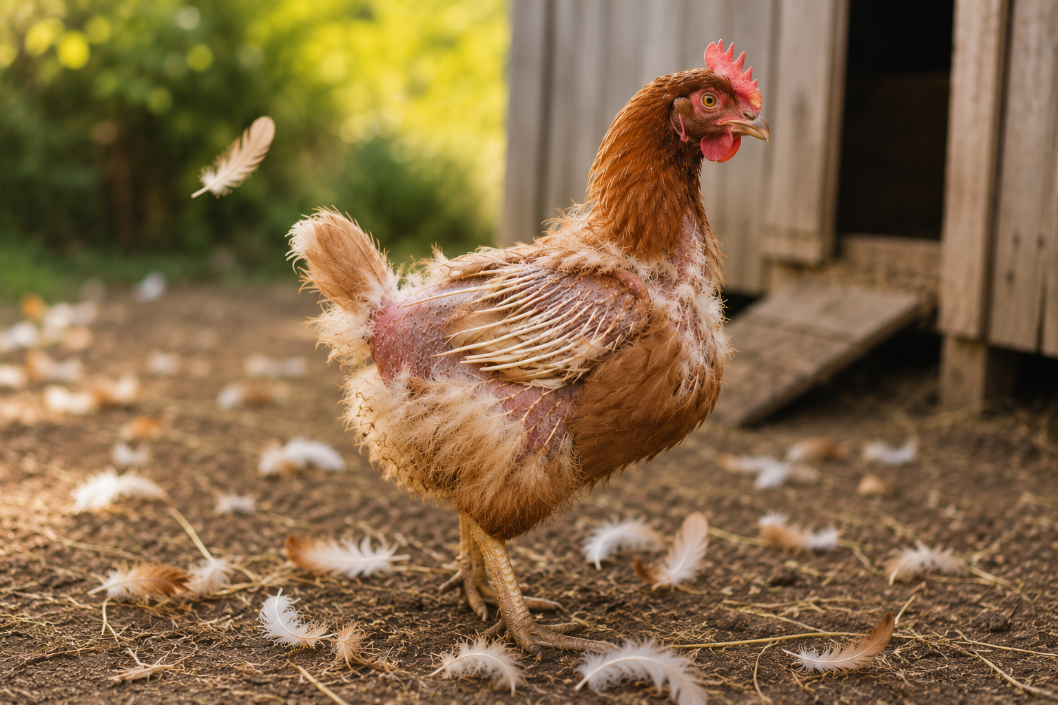 La mue des poules