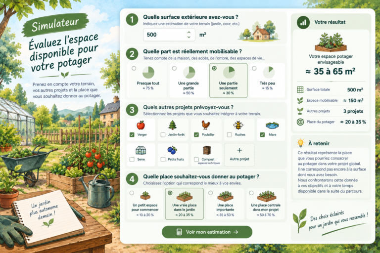 Simulateur : Évaluez l’espace disponible pour votre potager
